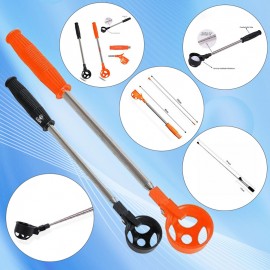 Stainless Telescopic Ball Retrieval Wand Logo Printed