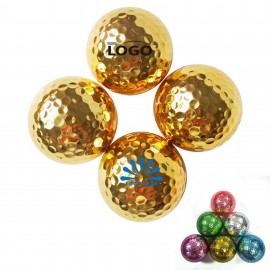 Custom Electroplated Metallic Luster Golf Balls MOQ 100pcs