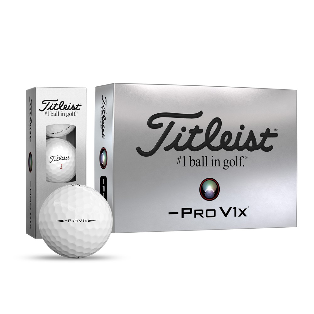 Titleist Pro V1x Left Dash Golf Balls with Logo