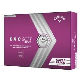 Callaway 2023 ERC Soft Triple Track Reva Womens Golf Balls - White with Logo  Callaway 2023 ERC Soft Triple Track Reva Womens Golf Balls - White with Logo