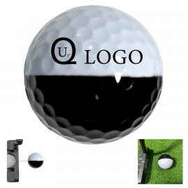 Customized Customizable Black And White Spliced Golf Ball