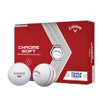 Callaway Chrome Soft Triple Track White Golf Balls (Dozen) with Logo