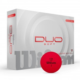 Logo Branded Wilson Duo Soft Red Golf Balls