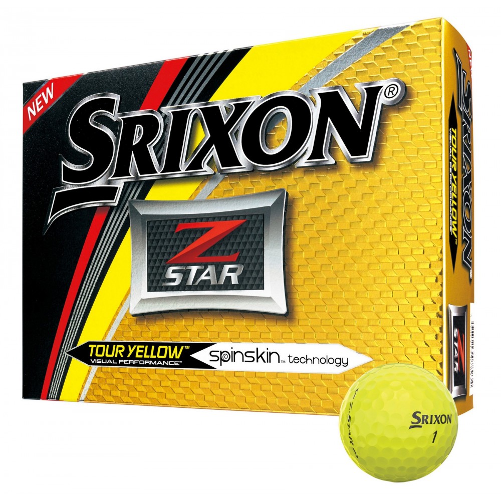 Srixon Z-Star 8 YELLOW Golf Ball - Dozen Box with Logo