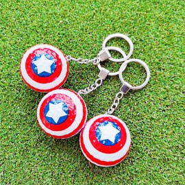 Custom 2 Layer Golf Ball Keychains with Logo