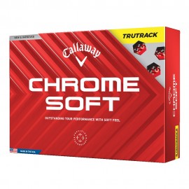 Callaway Chrome Soft TruTrack Golf Balls - Yellow with Logo  Callaway Chrome Soft TruTrack Golf Balls - Yellow with Logo