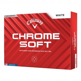 Callaway Chrome Soft Golf Balls - White with Logo