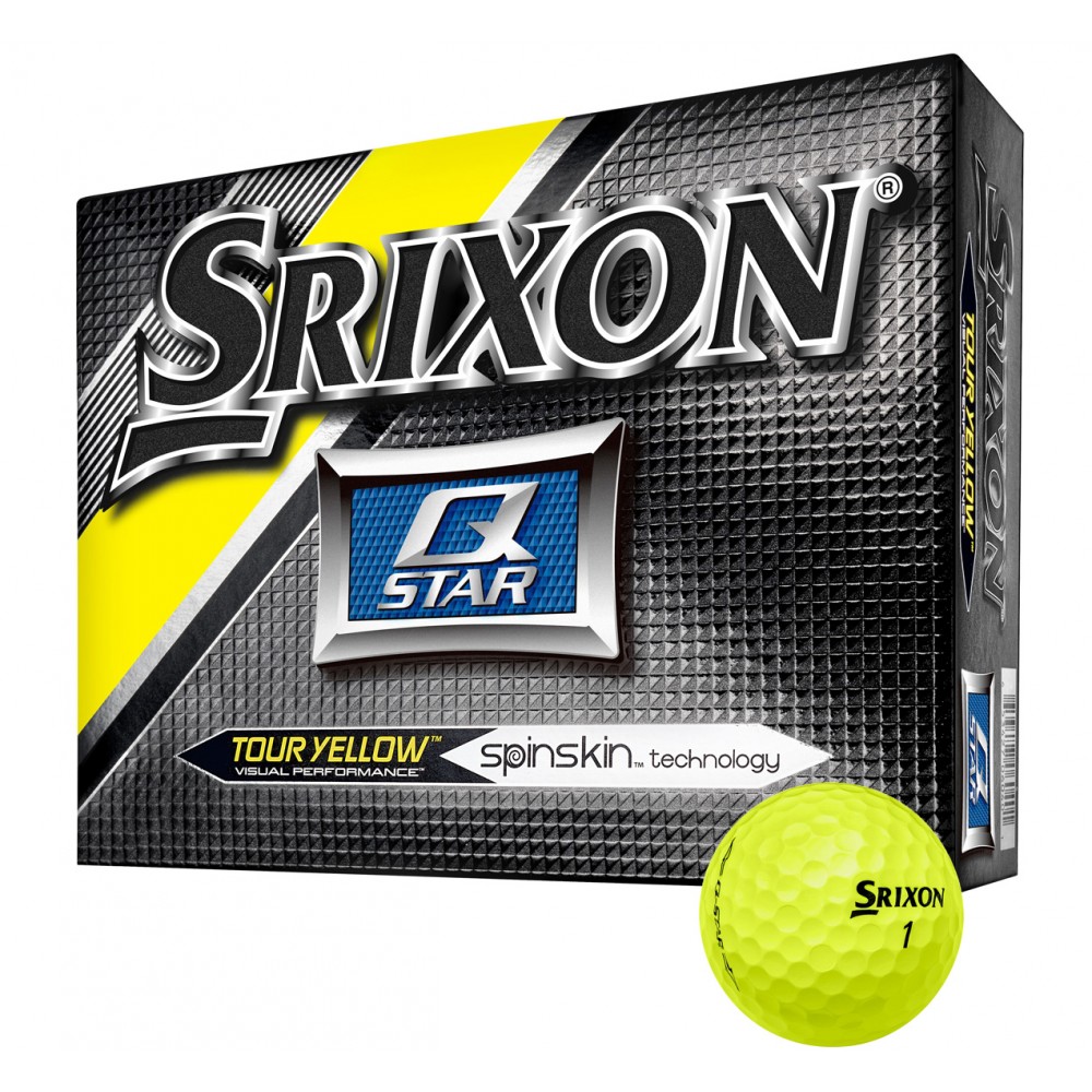 Srixon Q-Star 6 YELLOW Golf Ball - Dozen Box with Logo