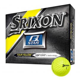 Srixon Q-Star 6 YELLOW Golf Ball - Dozen Box with Logo  Srixon Q-Star 6 YELLOW Golf Ball - Dozen Box with Logo