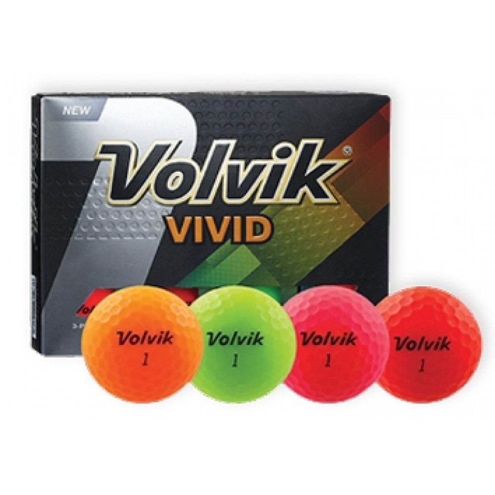 Volvik Vivid Green Golf Balls (Dozen) Logo Printed Volvik Vivid Green Golf Balls (Dozen) Logo Printed