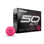 Wilson Staff 50 Elite Pink Golf Balls with Logo