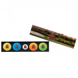 Logo Branded Volvik 4 Ball Box with hatclip and ball marker  Logo Branded Volvik 4 Ball Box with hatclip and ball marker