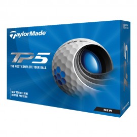 TaylorMade 2021 TP5 Golf Balls - White with Logo  TaylorMade 2021 TP5 Golf Balls - White with Logo