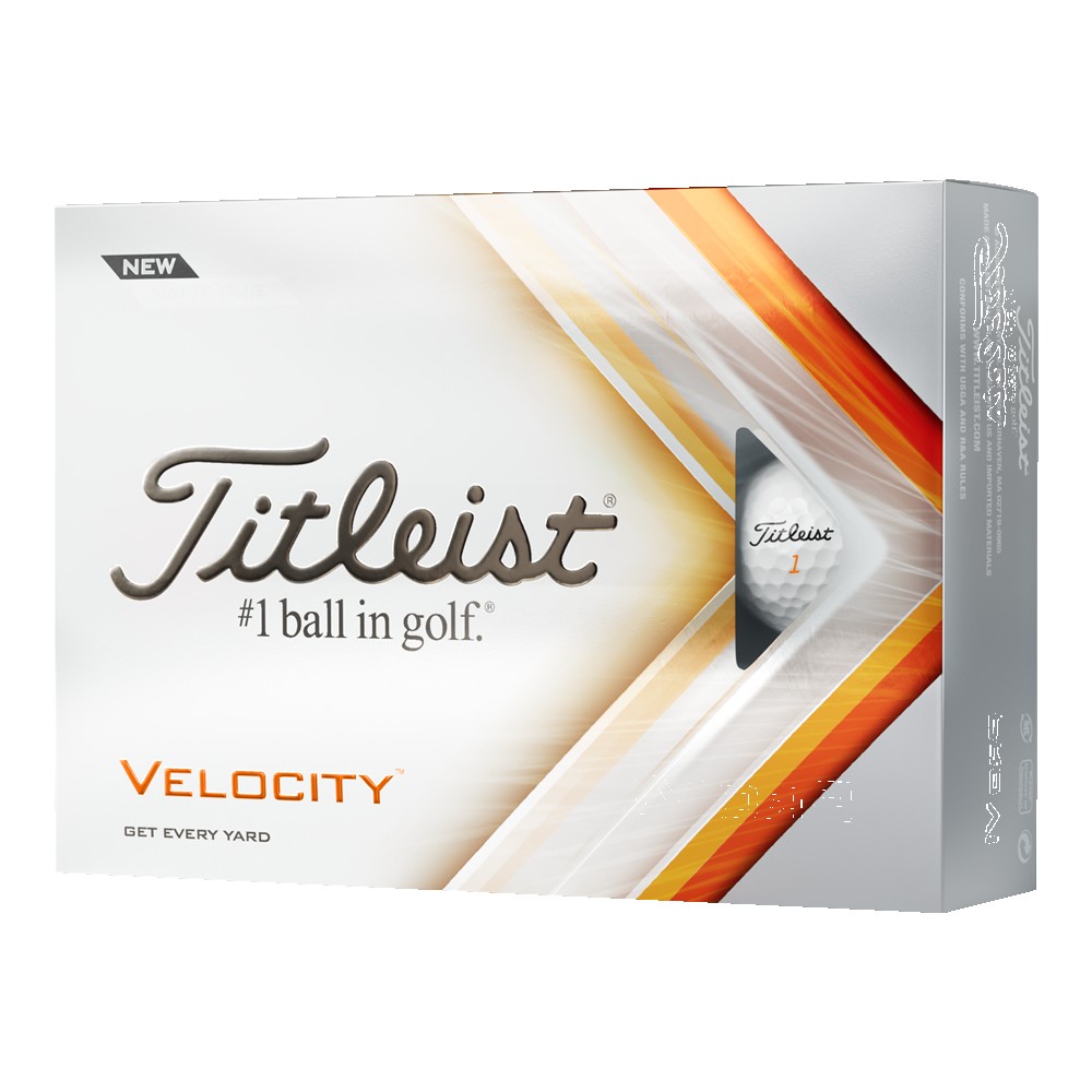 Logo Branded Titleist 2022 Velocity Golf Balls - White