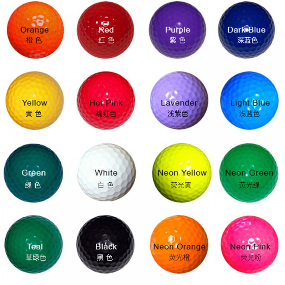 Promotional Custom 2 Layer Colored Golf Balls
