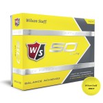 Wilson Staff 50 Elite GLOSS YELLOW Golf Ball - Dozen Box with Logo
