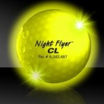 Logo Branded Yellow Night Flyer Golf Ball