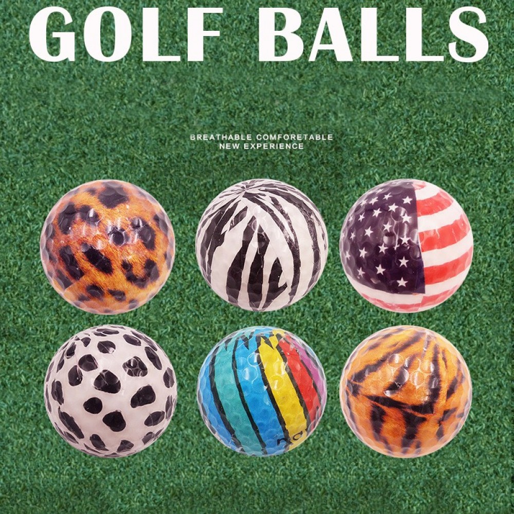 Custom 2 Layer Leopard Pattern Golf Balls with Logo
