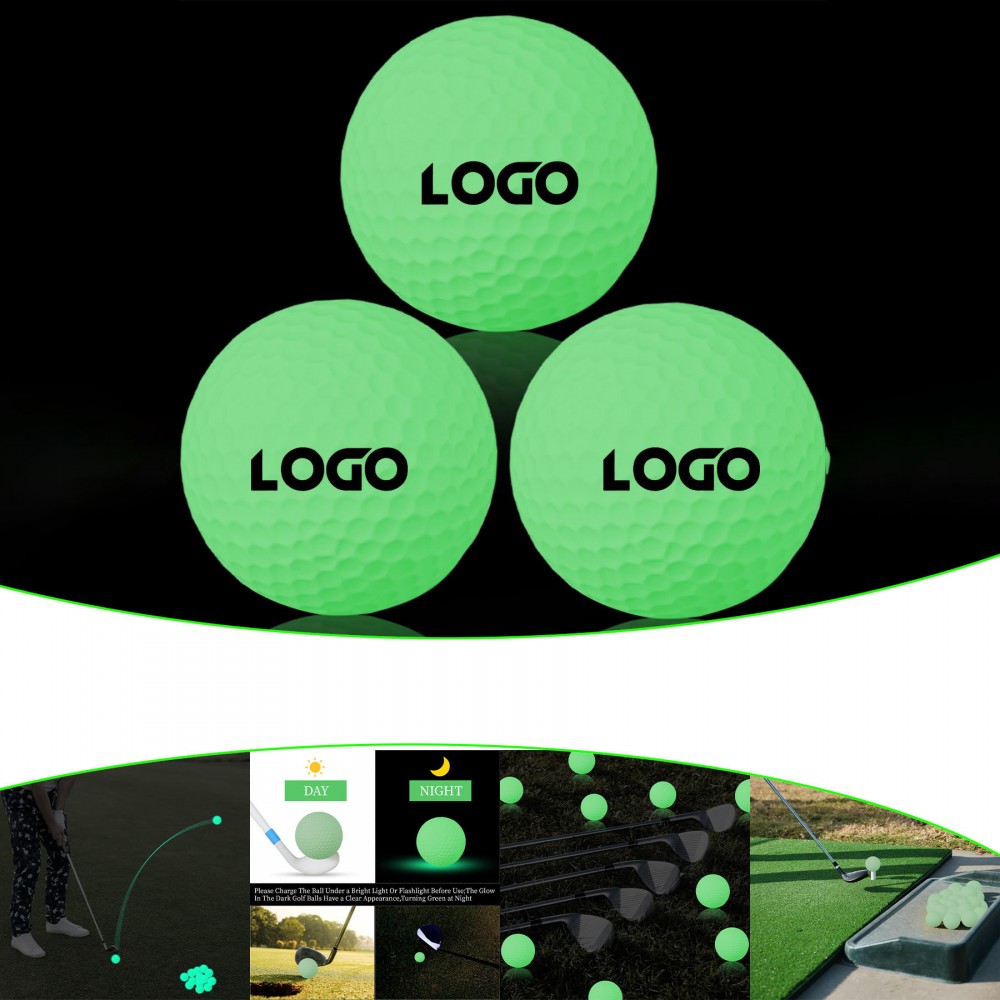 Glow in The Dark Golf Ball with Logo Glow in The Dark Golf Ball with Logo