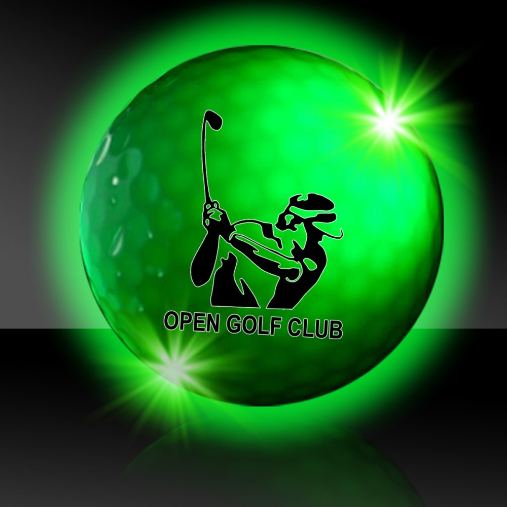 Logo Branded Green Night Golf Ball