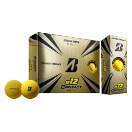 Personalized Bridgestone Matte Yellow E12 Contact Golf Balls (Dozen)