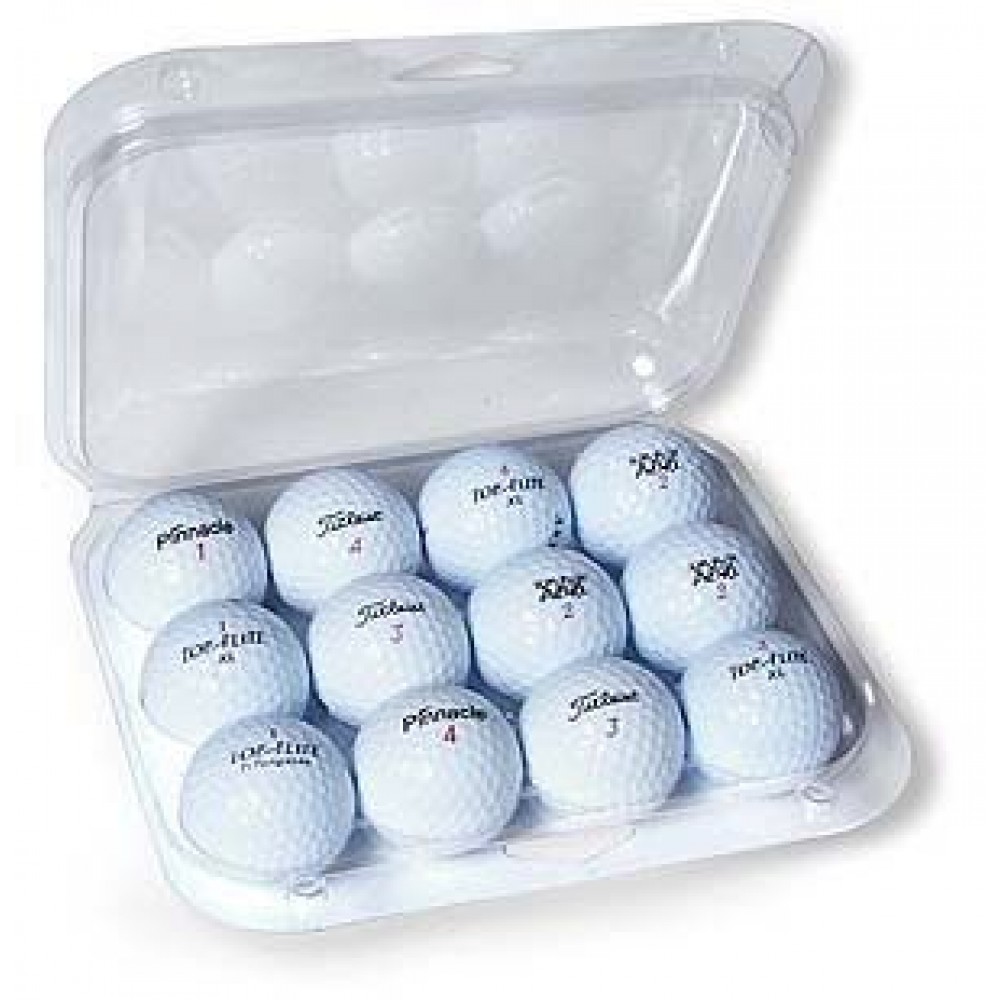 Custom Imprinted Plastic Clamshell for 12 Golf Balls Custom Imprinted Plastic Clamshell for 12 Golf Balls