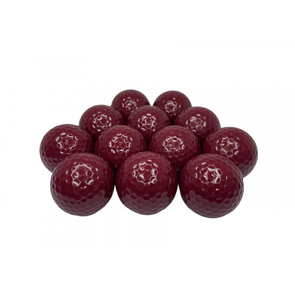 12pcs Burgundy Golf Balls with Logo