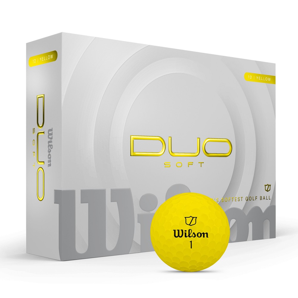 Wilson Duo Soft Yellow Golf Balls with Logo Wilson Duo Soft Yellow Golf Balls with Logo