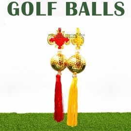 Custom 2 Layer Metallic Chinese Knot Golf Gift with Logo  Custom 2 Layer Metallic Chinese Knot Golf Gift with Logo