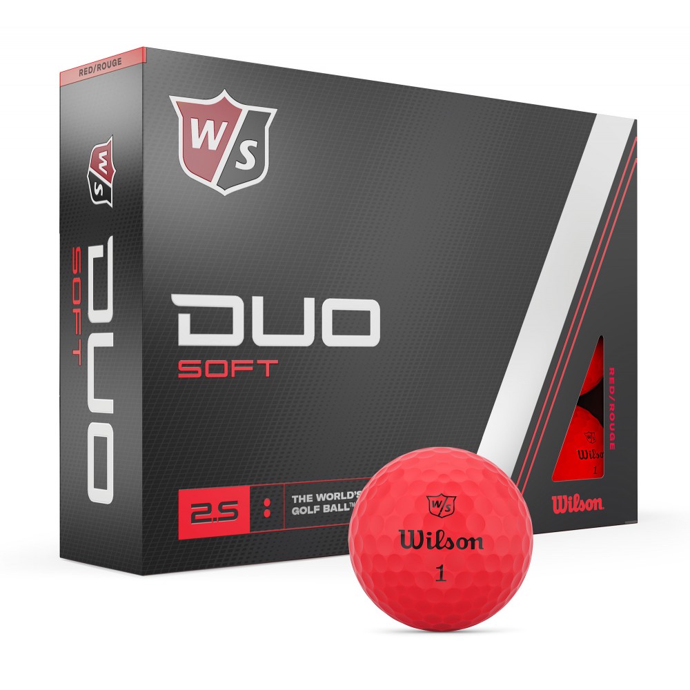 Promotional Wilson Staff Duo Soft RED Golf Ball - Dozen Box
