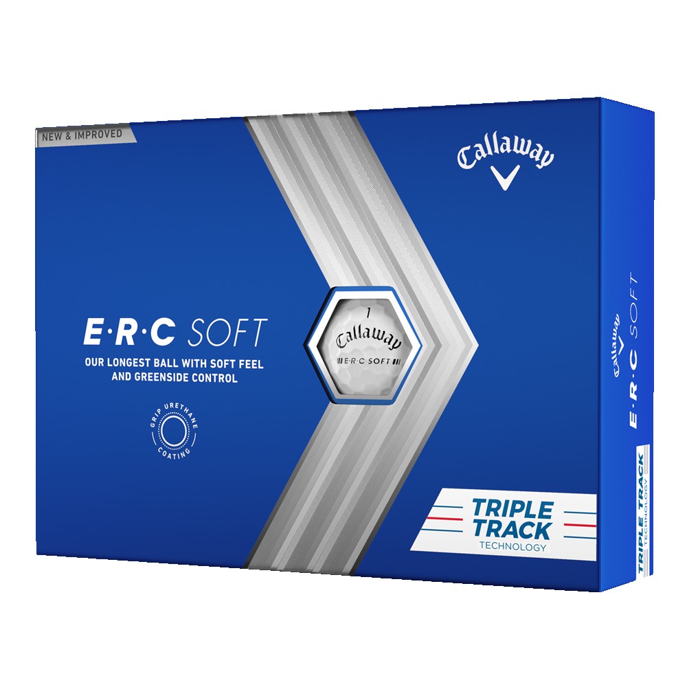 Callaway 2023 ERC Soft Triple Track Golf Balls - White with Logo Callaway 2023 ERC Soft Triple Track Golf Balls - White with Logo