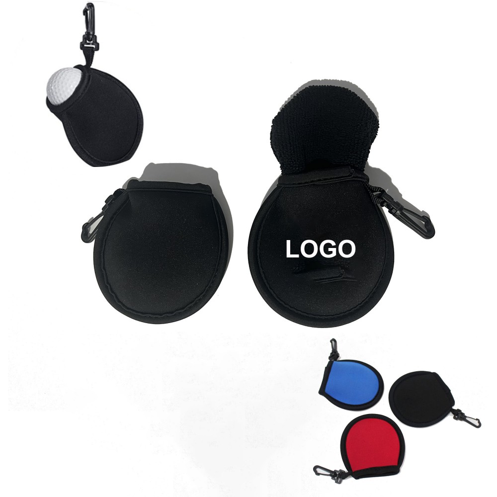 Promotional Golf Ball Pouch With Carabiner