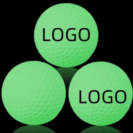 Personalized Glow In The Dark Practice Golf Balls w/Fluorescent Green Light & Fine Texture Resin & Rubber