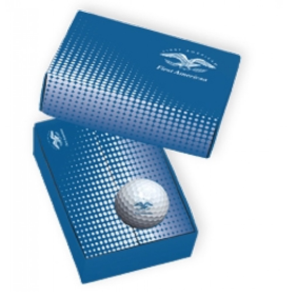 PackEdge® ½ Dozen Yellow Pinnacle™ Rush Golf Ball Custom Box w/Sleeves Custom Branded PackEdge® ½ Dozen Yellow Pinnacle™ Rush Golf Ball Custom Box w/Sleeves Custom Branded