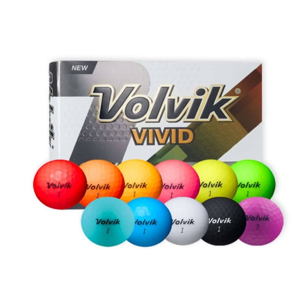 Logo Printed Volvik Vivid Yellow Golf Balls (Dozen) Logo Printed Volvik Vivid Yellow Golf Balls (Dozen)