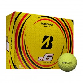 Bridgestone Yellow E6 Golf Balls (Dozen) with Logo