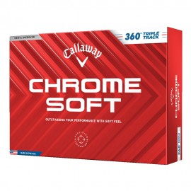 Custom Callaway Chrome Soft 360 Triple Track Golf Balls - White  Custom Callaway Chrome Soft 360 Triple Track Golf Balls - White