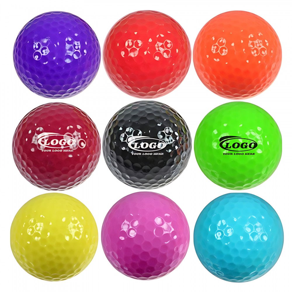 Logo Branded Colored Double-Layer Training Golf Ball