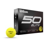 Wilson Staff 50 Elite Yellow Golf Balls with Logo