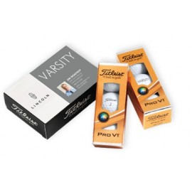 Custom Branded PackEdge  Dozen Business Card Box w/Pinnacle Rush Golf Balls