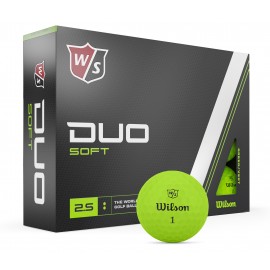 Personalized Wilson Staff Duo Soft GREEN Golf Ball - Dozen Box