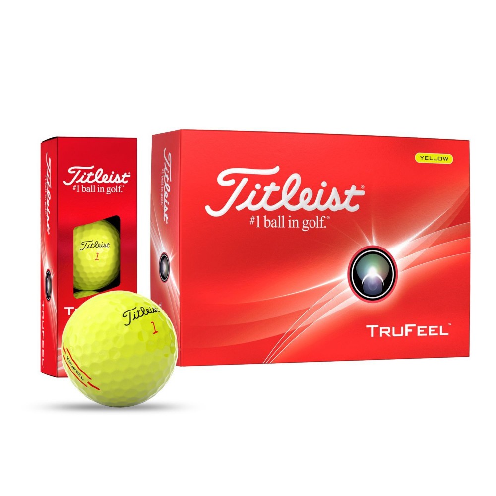 Personalized Titleist Trufeel Yellow Golf Balls Personalized Titleist Trufeel Yellow Golf Balls