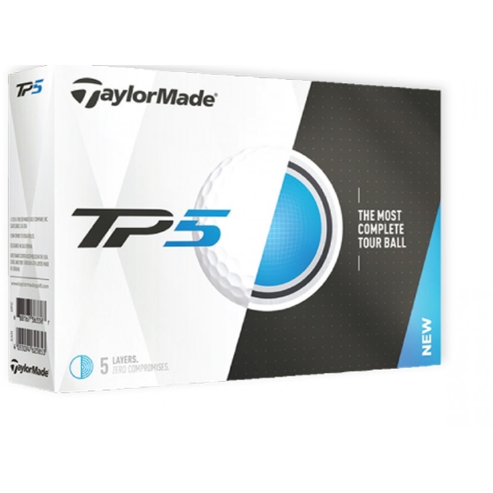 Logo Printed White TaylorMade® TP5 Golf Balls Logo Printed White TaylorMade® TP5 Golf Balls