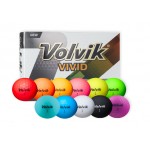 Logo Printed Volvik Vivid Sherbet Orange Golf Balls (Dozen)