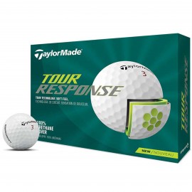 TaylorMade Tour Response Logo Golf Balls - 1 Dozen/1 Pole with Logo