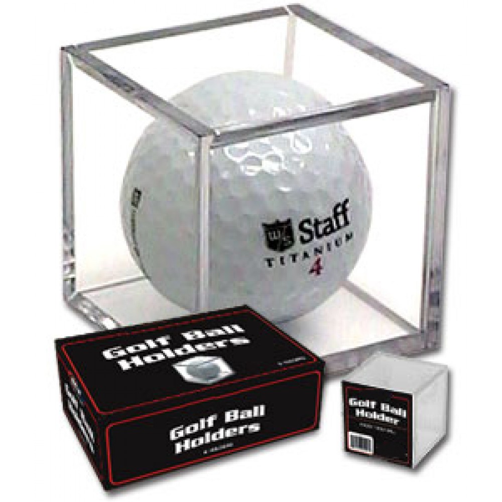 Acrylic Golf Ball Display Case-Single Custom Imprinted Acrylic Golf Ball Display Case-Single Custom Imprinted
