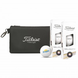Customized Titleist 6-Golf Ball Valuables Stock Pouch with Velocity