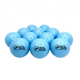 Colored Golf Balls Light Blue with Logo