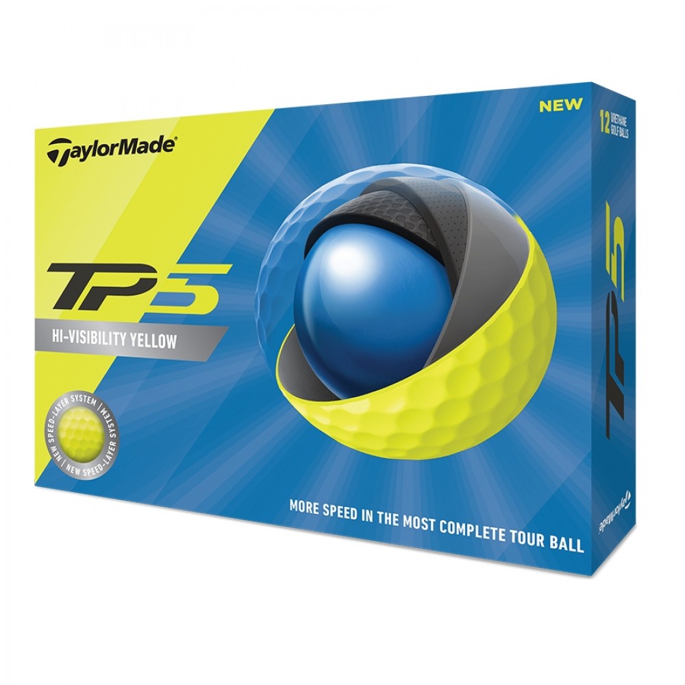 TaylorMade TP5 Yellow Golf Balls (Dozen) Custom Branded TaylorMade TP5 Yellow Golf Balls (Dozen) Custom Branded