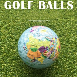 Customized Custom 2 Layer World Earth Globe Golf Balls  Customized Custom 2 Layer World Earth Globe Golf Balls